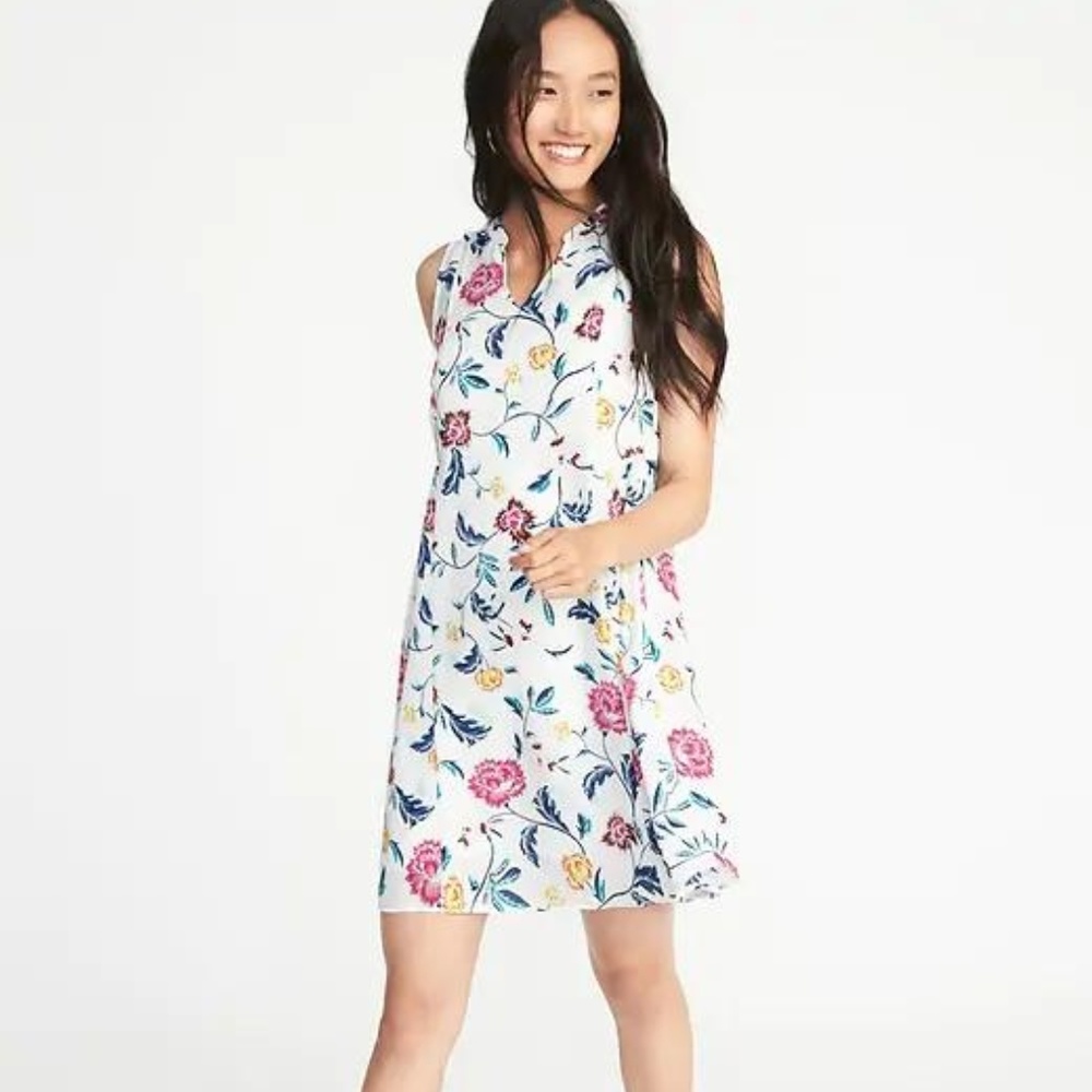 Old Navy Sleeveless Georgette Swing Dress New